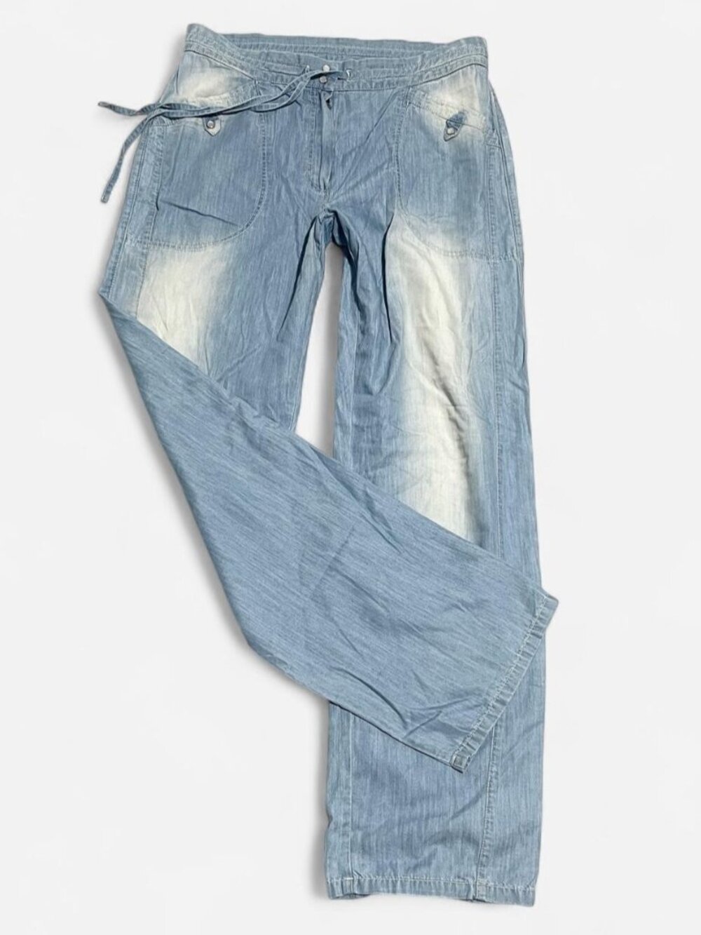 Y2K 2000s Lightweight flowy faded wash denim Jeans
